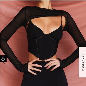 BNWOT House of CB Black Isabel Corset S